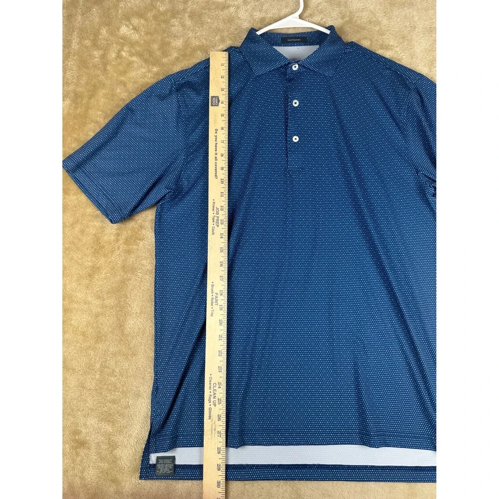 Turtleson Mens‎ M Blue Micro Dot Performance Polo 2022 U.S. Amateur Championship